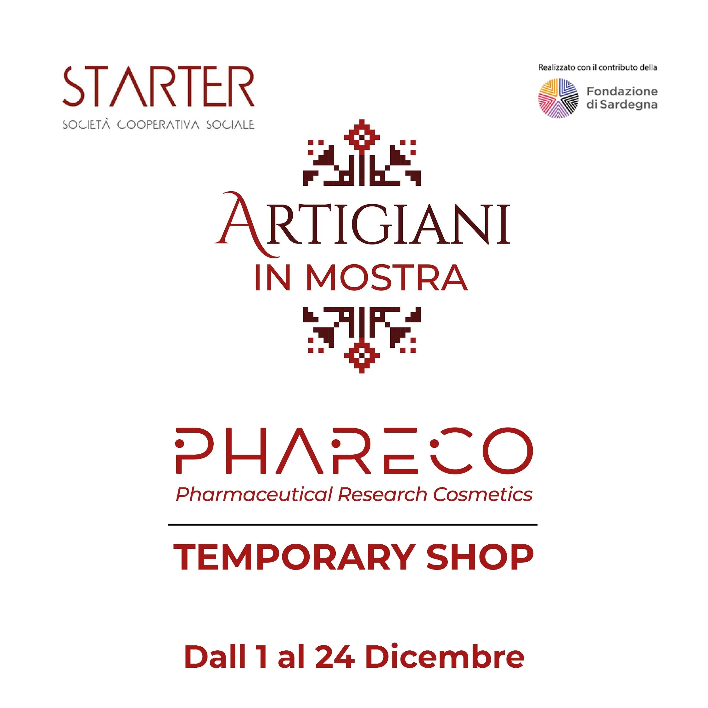 Phareco Temporary Shop ad Artigiani in mostra | 1-24 Dicembre 2022